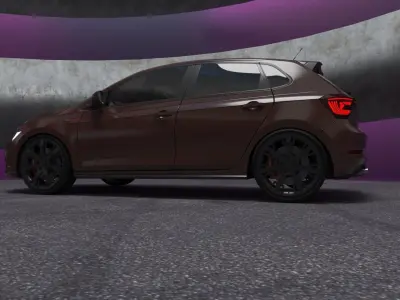 VW Polo 2022 3D model modified 3D model