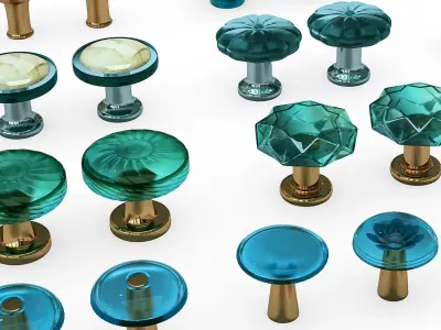 Modern handle crystal 3D model
