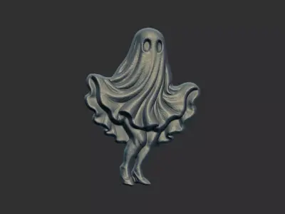 ghost halloween decor  3D print model