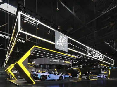 Exhibit design pavilion 3D model Low-poly 3D model 3D model