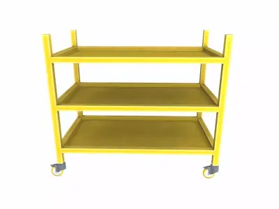 Industrial Trolley Low-poly 3D model