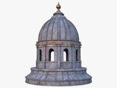 Roof gazebo 0001 Low-poly 3D model