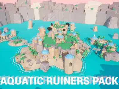 The Aquatic Ruiners Pack by PHONYCO 3D Model Collection