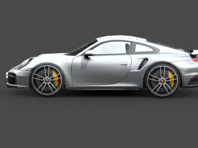 Porsche 911 Carrera Turbo S Low-poly 3D model