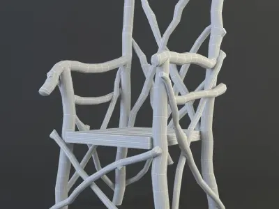 tale old chair 3D model