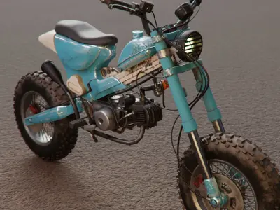 Honda Cub c70 Apocalypse Mod kaharu 3D model