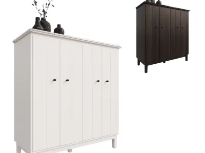 Ikea Wardrobe with folding doors Low-poly 3D model
