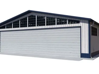 Garage - Hangar Low-poly 3D model