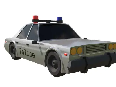 Police Car 3D Model Low-poly 3D model