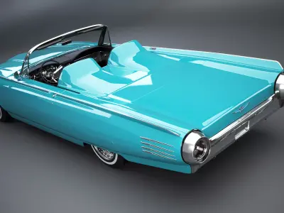 Thunderbird 1961 Roadster Low-poly 3D model