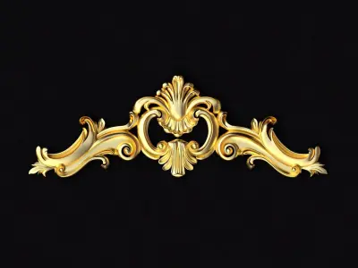 Central decor ornament for furniture 3D model 711