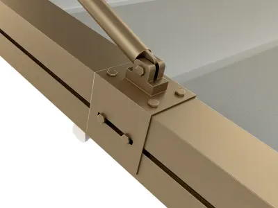 Motorized Pergola 3 bronze patina light 3D model