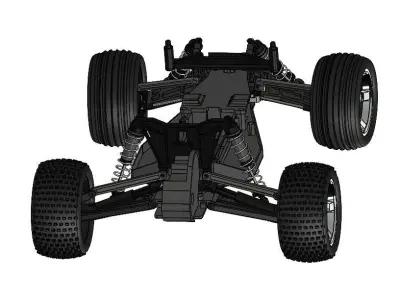 Traxxas 1 10 Scale Rustler 2WD Stadium Truck Chassis 3D model