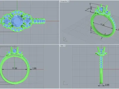 ring code 212 3D print model