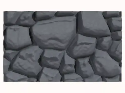 Random Rubble Wall Asset 3D model