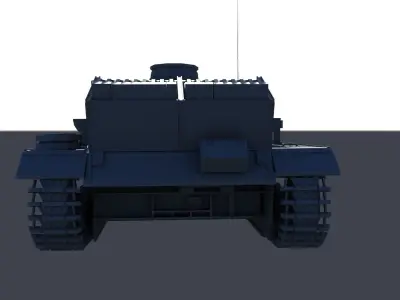 BattleTank world war ii tank Low-poly 3D model