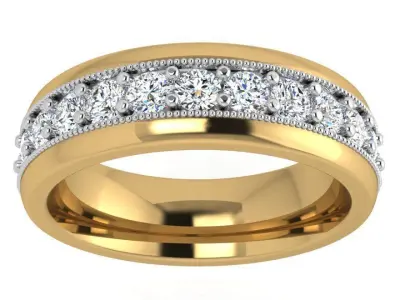 Diamond Wedding Band 4412 3D print model