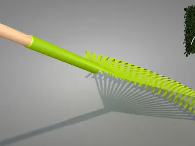 Garden Broom 3D model