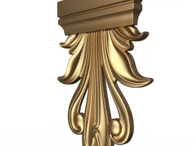 Carved Corbel 014 Low-poly 3D model