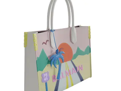 Balmain B-Army Shopper Medium Tote Bag Low-poly 3D model