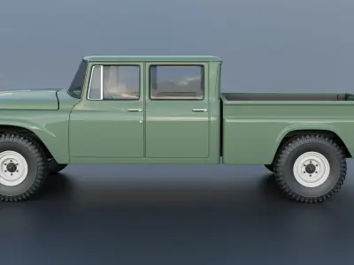International Pickup C120 Crew Cab 1962 3D print model