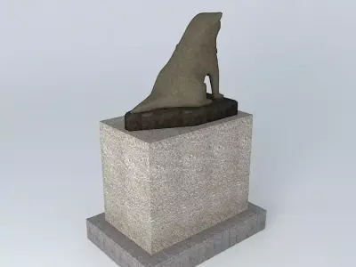 Hachiko Statue Free 3D model