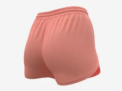 Fitness shorts for women pink 3D model