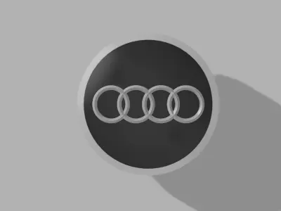 Audi wheel cap 60mm 3D print model