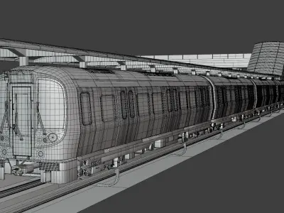 London metro station IV 3D model