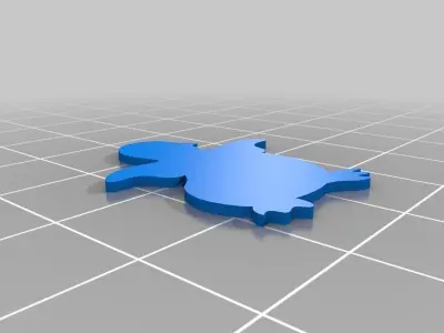 Penguin Snowflake Free 3D print model