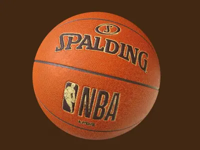 Basketball balls 3 states Low-poly 3D model