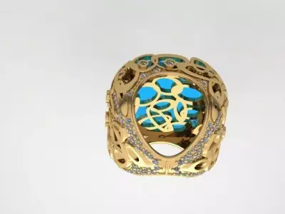 Designer ring 3D print model purchase