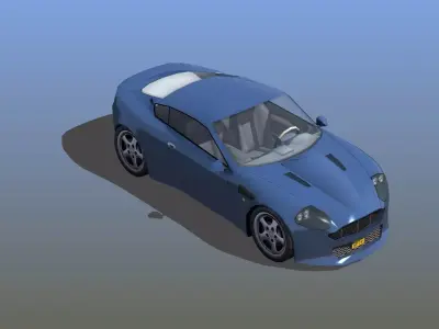 Sports Coupe Low-poly 3D model