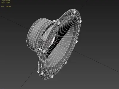 Audio Speaker Bass unit 3D model