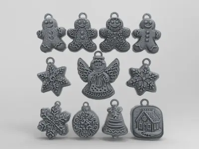 christmas treedecor baserelife  3D print model