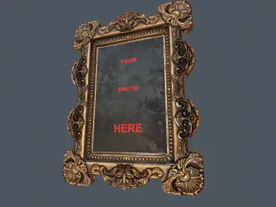 Antique Frame Low-poly 3D model