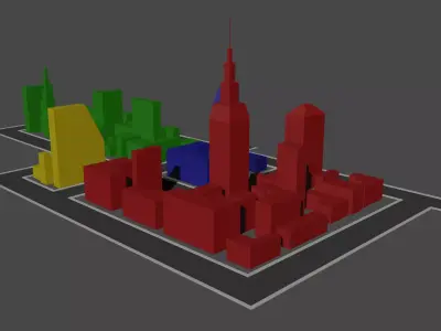 Mini City Sample - 3D Model 3D model