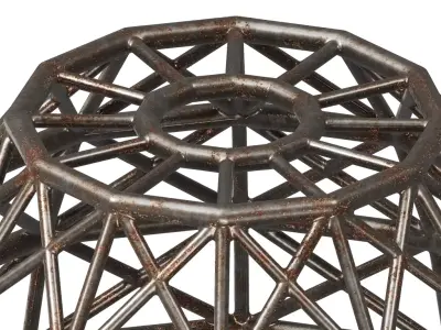 Rusty Steel Dome Structure 3D model