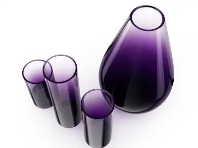 Decorative Glass Vases 3D model