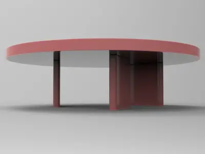Punga Side Table Low-poly 3D model