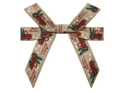 Christmas Bow Ribbon 50 Low-poly 3D model