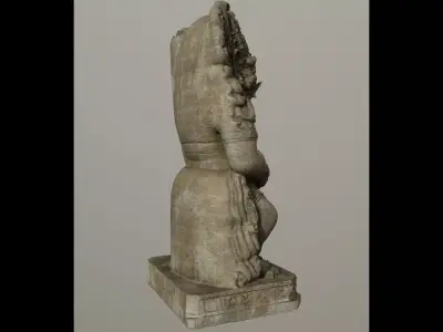 Ancient Stone Rakshasa - Game Ready Asset 3D model