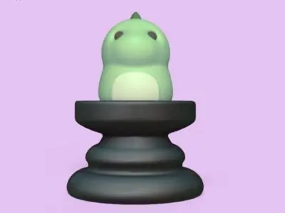 Dinosaur Chess 3D print model