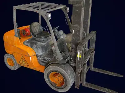 Forklift Truck Low-poly 3D model