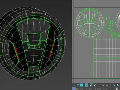 WHEEL AND TIRE 4 3D model Low-poly 3D model