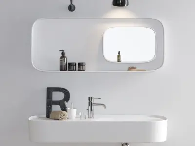 Washbasin Rexa Design Fonte set 3 3D model