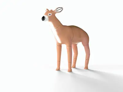 Deer decoy Low-poly 3D model