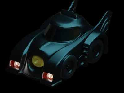 Batmobile - Batman Returns - The Flash -  mini 3D model Low-poly 3D model