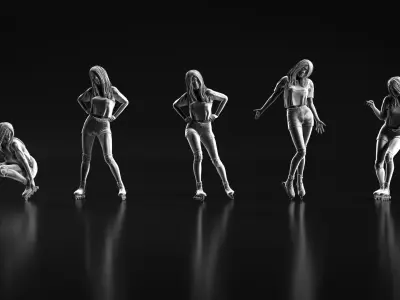 Skate Girl 01 3D print model