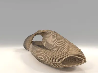 Parametric Bench  Snake Vertebrae 3D model